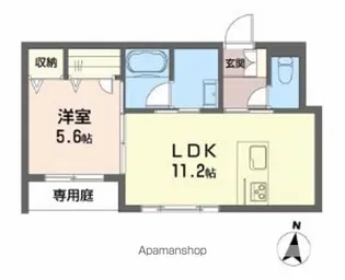 シャーメゾン サンテ【1階】の間取り