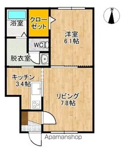 西16南6AP【1階】の間取り