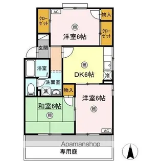 セジュール関谷 A棟【1階】の間取り