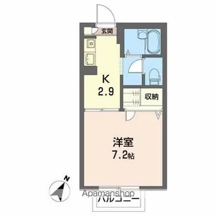 リトル・スクウェア8 B【1階】の間取り