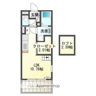 バンベール鶴島【3階】の間取り