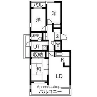 グランビュー山手【2階】の間取り