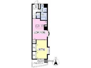 アリスト・インターシティー【505号室】の間取り