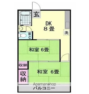 栄マンション【4階】の間取り