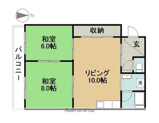 ハイツ吉川【401号室】の間取り