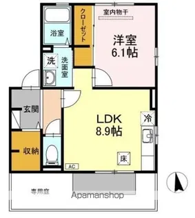 クレシエンド A棟【1階】の間取り