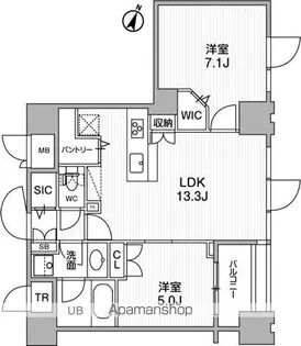 東神田テラスレジデンス【6階】の間取り