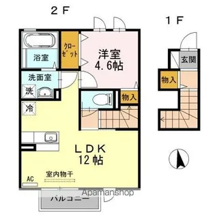 キャッスル・パルコ【2階】の間取り