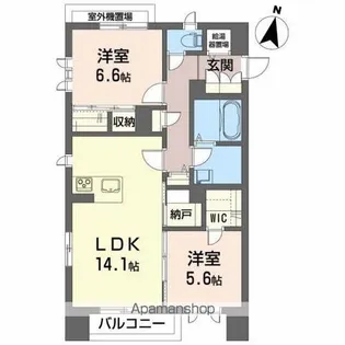 AS VIAURA KUWANO【3階】の間取り