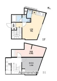 オークレスト下目黒【102号室】の間取り