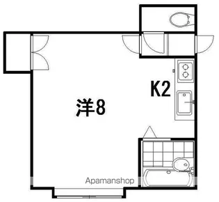 キャメロットⅡ【206号室】の間取り