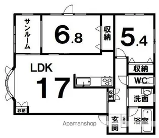 パークサイド昭和Ⅱ【2階】の間取り
