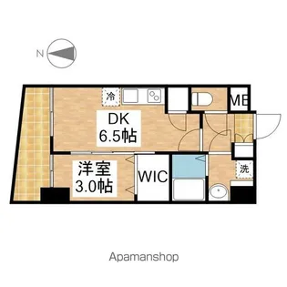 1DKの間取り画像