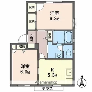 ボナール【1階】の間取り