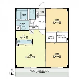 フォブールラシュレ【2階】の間取り