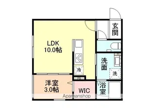 LUX A棟【105号室】の間取り