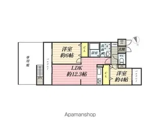 ライオンズマンション岸谷公園【1階】の間取り