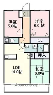 フレア田町【4階】の間取り
