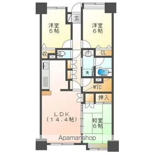 メイツ高森台【4階】の間取り