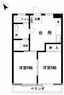 ベルハイム【102号室】の間取り