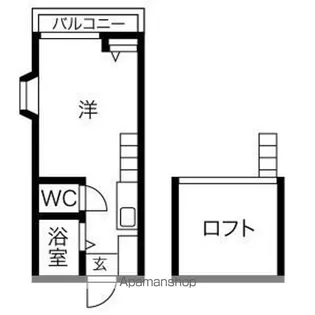 コンフォール高宮【201号室】の間取り