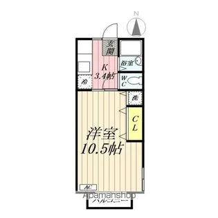 中原コーポC【207号室】の間取り