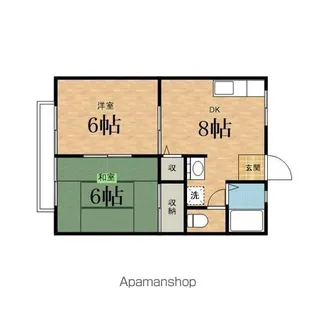 ハイツクローバー【2階】の間取り