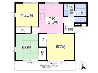 パインフォレストC【1階】の間取り
