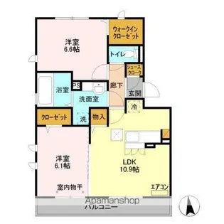 フラッツ酒井根 II号棟【1階】の間取り