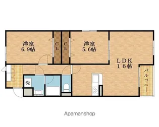 SOUTH COAT【3階】の間取り