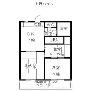 上野ハイツ【306号室】の間取り