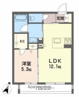 シャーメゾン ルーエ【2階】の間取り