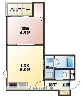 クリサンス【3階】の間取り