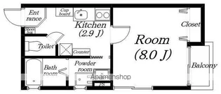 レイクサイドヒエイ【A207号室】の間取り