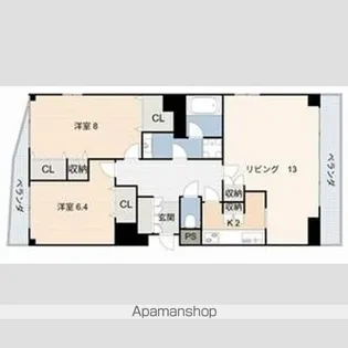 アビタシオン泉【8階】の間取り