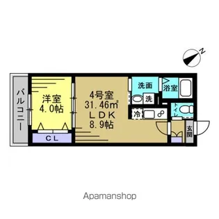 HD南柏【1階】の間取り
