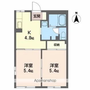 メゾン・ド・パレスB【1階】の間取り