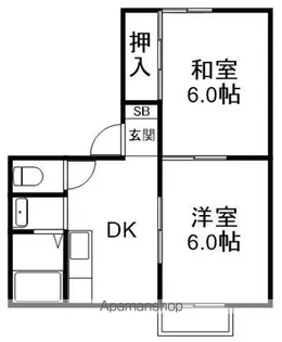 サンフラット【2階】の間取り