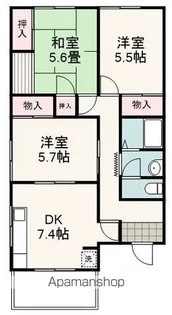 ライフヴィラ中原【3階】の間取り