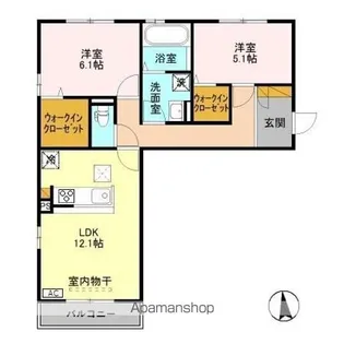 ヴィンヤード【1階】の間取り