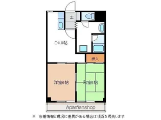 グランドハイツ森山【407号室】の間取り