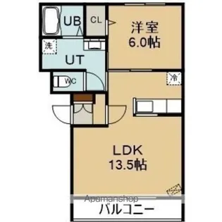 ユリシス【304号室】の間取り
