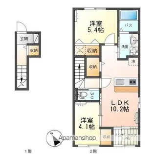 CRAIS(クレイズ)B【201号室】の間取り