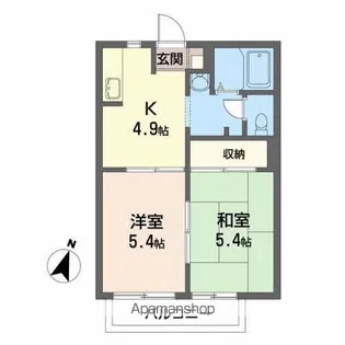 アメニティタウンB【2階】の間取り