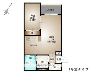 REGALEST 西広島駅【101号室号室】の間取り