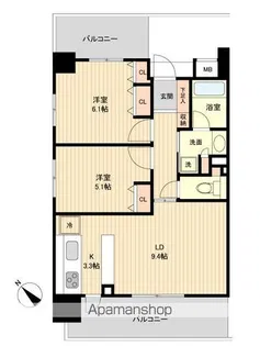 グラディート町田【12階】の間取り