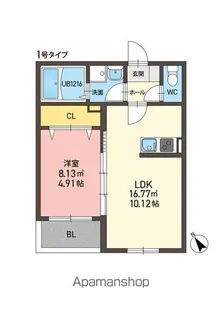 プライマリー花畑【3階】の間取り