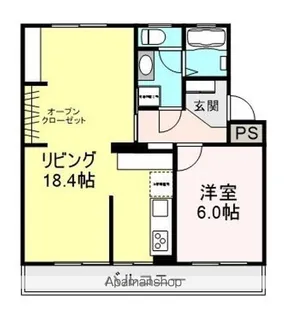 オレンジハイツ赤岩【208号室】の間取り