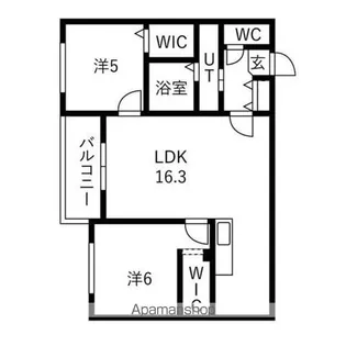 ALIVIS菊水【2階】の間取り