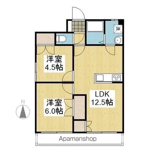 西岡プラザ【101.号室】の間取り